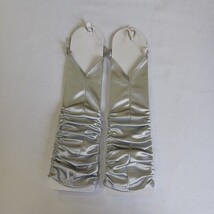 Sexy Women's Nylon Spandex Blend Fingerless Stretch Gray Gloves - One Size image 3