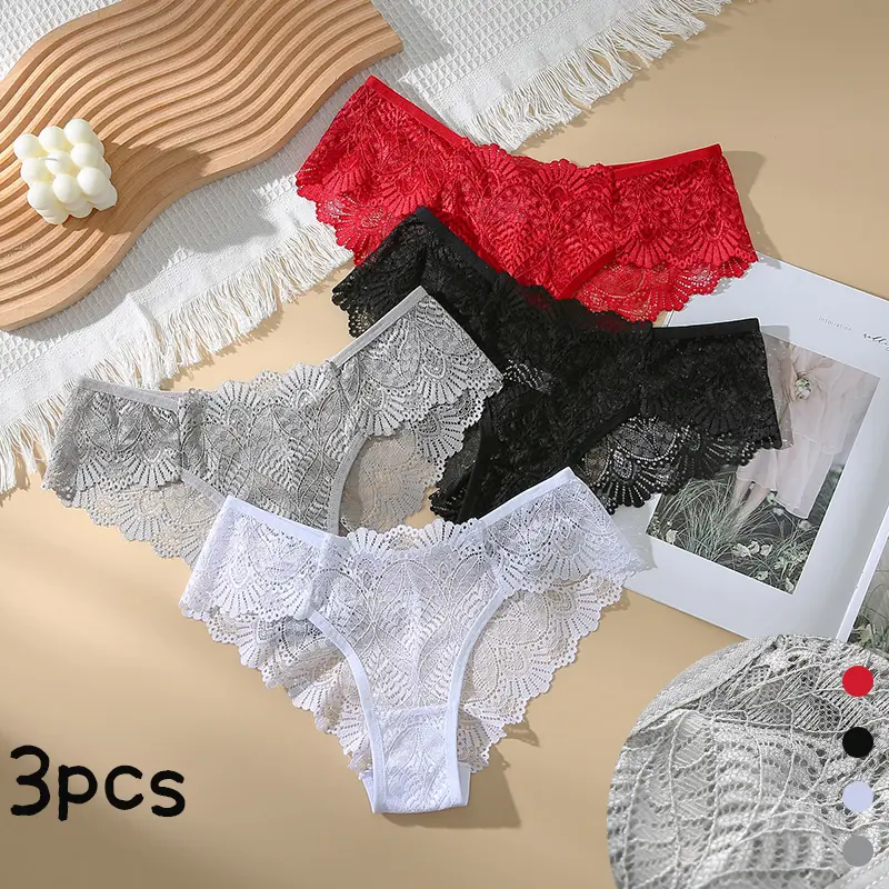 Lace Mid-Waist Seamless Women’s Panties – Breathable Summer Underwear  - $17.68 CAD