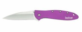 Kershaw 1660PUR Leek Purple Drab 3in Blade Folding Knife Liner Lock Pock... - £56.04 GBP