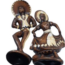 2 Treasure Craft Dancing Ceramic Figurines Spanish Man Senor and Senorita 12.5&quot; - £33.23 GBP