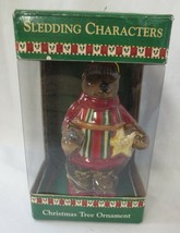 Debbie Mumm Sledding Characters Ornament Bear carrying tree MIB - £3.91 GBP
