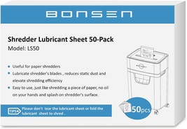 Paper Shredder Sharpening Lubricant Sheets Pack of 50 - £31.88 GBP
