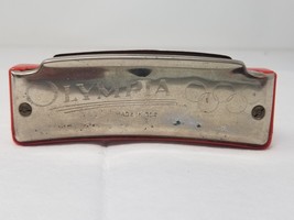 Olympia Harmonica Made in GDR East Germany Vintage Red Silver - £14.80 GBP