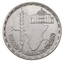1410-1990 Égypte 5 Pounds Pièce Argent En Bu, Union&#39; Africain Parliament... - $51.42
