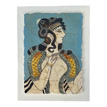 Lady in Blue Small Fresco Wall Decor Minoan Knossos Palace Crete 1500 B.C. - $69.90