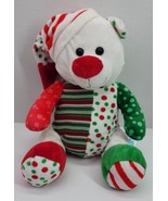 Kids of America Christmas Patchwork Holiday Bear Plush Toy 2012 Santa Ha... - $26.51 CAD