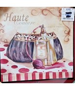 Haute Couture Perfume &amp; Purse Framed Picture  W/Faux Jewels Hanging Wall... - €11,41 EUR