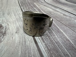 Vintage Silverplate Weed Leaf Spoon Ring Size 16.5 #130 - $14.26
