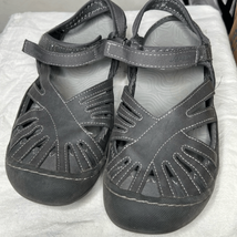 Women’s J Sport by Jambu Gray and Black Mary Jane Style Sandals - Size 9M - £11.68 GBP