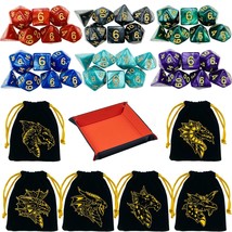 6 Sets Dnd Dice Polyhedral Dice Dungeons And Dragons Rolling Dice For Rp... - £20.74 GBP