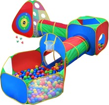 Hide N Side 5Pc Kids Ball Pit Tents And Tunnels, Toddler Jungle Gym Play... - $74.92