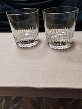 2 Vintage Cristal 1970s Cut Glass  10 OzWhiskey Portugal Glasses Bar - £11.21 GBP