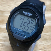 Timex Ironman Digital Watch T5K608 Men 100m Black Alarm Chrono New Battery 8&quot; - £22.84 GBP