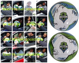 2024 Seattle Sounders FC Team Signed Logo Soccer Ball Proof COA Autographed - £350.32 GBP