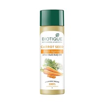 Biotique Bio Carrot Seed Anti Aging After Bath Body Oil, 120ml (Pack of 1) - $13.37