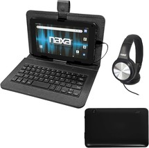 NAXA NID-7056BLACK 7&quot; Core Android 11 Tablet with USB Keyboard Case &amp; Headphone - £69.84 GBP