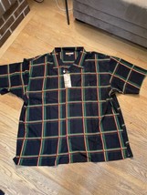 Black Plaid Soft Canvas Button Shirt Regal Wear Mens Sz 6XL NEW With Tags - $13.49