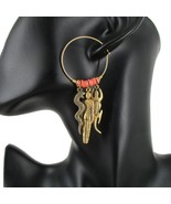 Laurel Burch Tribal Spirit People Snake Salamander Statement Earrings Vi... - $67.10 CAD