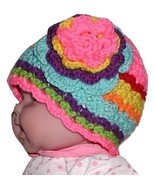 Neon Pink Toddler Hat Girls Toddlers Purple Orange Red Yellow Green Brights - £14.46 GBP