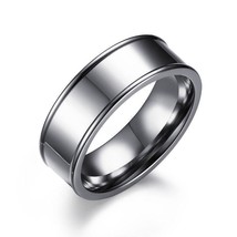 8MM Stainless Steel Wedding Engagement Band Ring Size: 7 - £8.66 GBP
