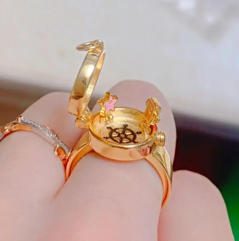 Kawaii Spongebobs Squarepantsed Ring Accessories Cute Beauty Anime Bff - £6.04 GBP+