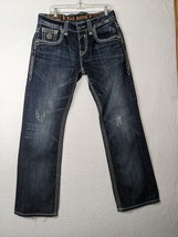 Rock Revival Chuck Bootcut Jeans Mens Sz 33x33 Triple Stitch - $99.68