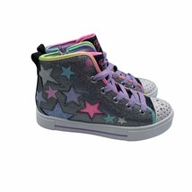 Skechers Twinkle Toes Sparks Shoes Light Up Silver Shoes Girls Youth Size 2.5 - $59.39
