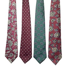 LOT OF 4 Christian Dior Monsieur 100% Silk Neckties Florals Paisley Maro... - £60.32 GBP