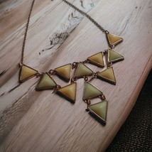 Waterfall Triangle Necklace Art Deco Vintage Jewelry 17 to 20 In Length ... - £18.32 GBP