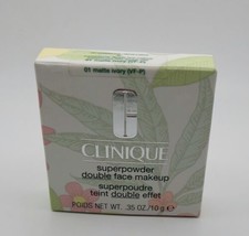 Clinique Superpowder Double Face Makeup, 0.35 oz, 01 Matte Ivory New in ... - £14.08 GBP