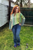 OOAK Reversible Summer Vibes hand-knitted pullover sweater in various pastel col - $155.00