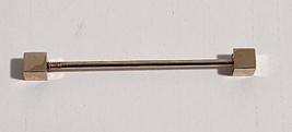 Vintage Barbell Collar Stay Bar Clasp Clip Gold Tone Square Ends .15&quot; / 1.58&quot; - £4.84 GBP