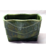UPCO Green Drip Glaze MCM Rectangular Planter #044 USA Vintage 6&quot; x 3.25&quot; - $18.98 CAD