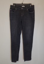 Eileen Fisher Womens Skinny Jeans Size 4 Black Dark Gray Organic Cotton Stretch  - £19.00 GBP