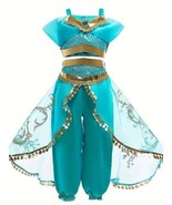 NEW Princess Jasmine Blue Outfit Girls Halloween Costume - $322.92 MXN