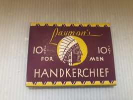 NOS Laymon&#39;s 10 Cent Handkerchief For Men-Indian Head Logo-Hankie &amp; Box-... - £14.11 GBP
