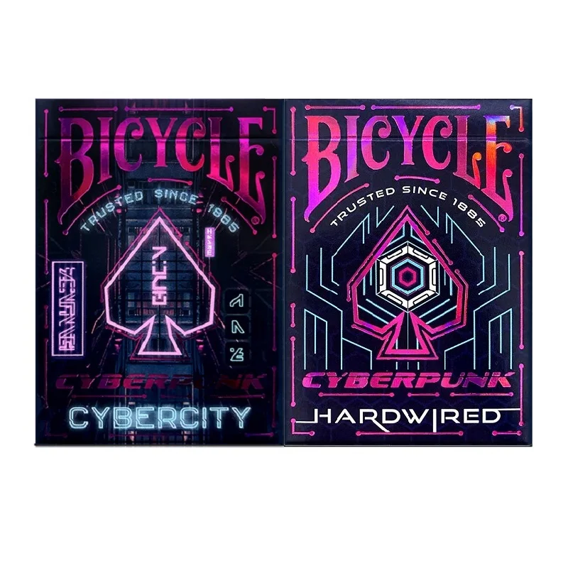 Bicycle Cyberpunk Playing Cards Cybercity Deck Hardwired Cards Magic Tricks - £21.08 GBP