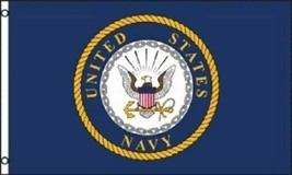 (2 Pack) United States Navy Flag USN Emblem Banner US Military Pennant 3x5 100D - £17.29 GBP