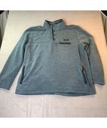 LL Bean Sherpa Fleece Snap Pullover XXXL Teal Men’s Mock Neck Pocket - $37.00