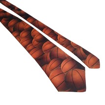 Ralph Marlin Basketball Print Silk Tie Sport Coach Collectable 1995 Just Balls - $28.05