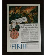 Vintage 1935 Firth Wool Rugs and Carpets Full Page Original Ad 122 - £5.22 GBP