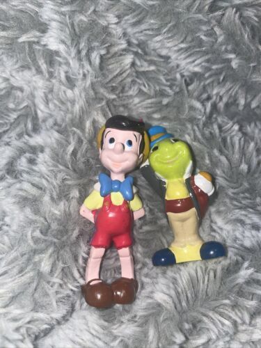 Primary image for Vintage Disney  Pinocchio and Jiminy Cricket PVC Figure Set