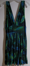 TRASHY DIVA 1920&#39;s ART DECO PEACOCK FEATHER GEOMETRIC PRINT SUNDRESS SIZ... - $185.00