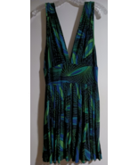 TRASHY DIVA 1920&#39;s ART DECO PEACOCK FEATHER GEOMETRIC PRINT SUNDRESS SIZ... - $185.00