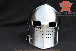 Medieval Larp Cosplay Helmet Armour Steel for Medieval Events costume - $94.05
