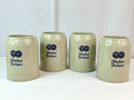 NEW Four (4) Hacker Pschorr German Beer Heavy Mugs Steins 0.5L Gemany F.... - $44.55