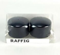 Ikea Raffig Finials 1 Pair Dark Grey 202.199.36 Curtain Rod Screw End Caps - $7.95