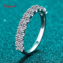3mm 100% Moissanite Engagement Rings for Women 10pcs Gemstone Half Enternity Sim - £44.44 GBP