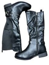 Olivia Miller Womens Valentina Tall Riding Boots Color Black Size 8.5 - £117.55 GBP