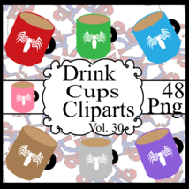 Drink Cups Vol. 30-Digital Clipart - £0.99 GBP